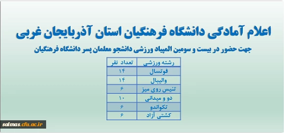 اطلاعیه ورزشی