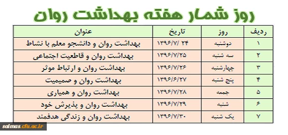 آغاز هفته بهداشت روان