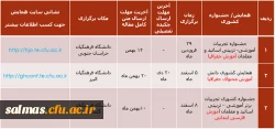 جدول زمان بندی برگزاری همایش