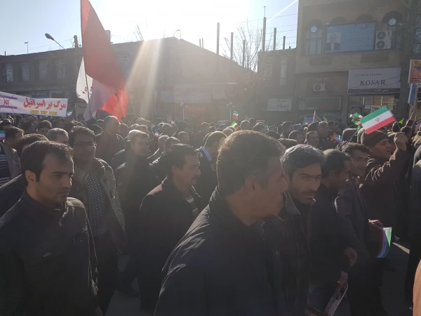 حضور اساتید و کارکنان واحد امام خمینی (ره) سلماس در تجمع اعتراض آمیز مردم سلماس در محکومیت حوادث اخیر