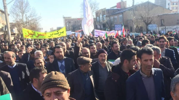 حضور اساتید و کارکنان واحد امام خمینی (ره) سلماس در تجمع اعتراض آمیز مردم سلماس در محکومیت حوادث اخیر