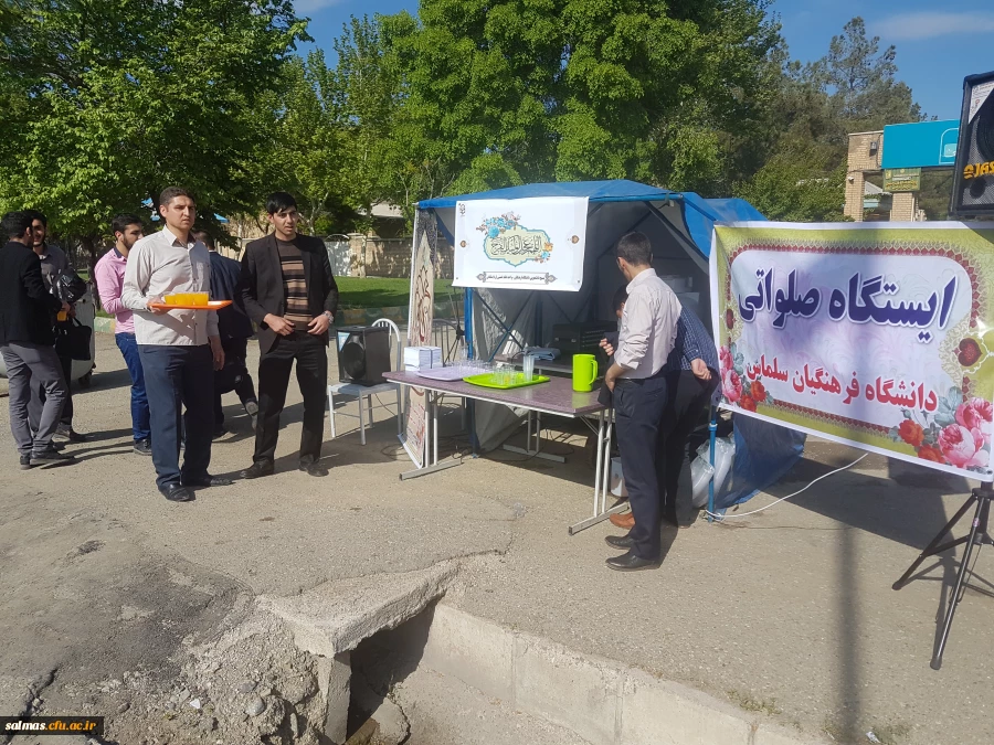 برپایی ایستگاه صلواتی به مناسبت نیمه ی شعبان