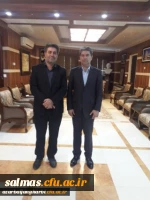 دکتر علی محمودلو مدیر امور پردیس های دانشگاه فرهنگیان با دکتر شهریاری استاندار آذربایجان غربی و رئیس هیات امنای دانشگاه فرهنگیان استان دیدار کرد