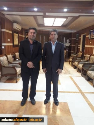 دکتر علی محمودلو مدیر امور پردیس های دانشگاه فرهنگیان با دکتر شهریاری استاندار آذربایجان غربی و رئیس هیات امنای دانشگاه فرهنگیان استان دیدار کرد