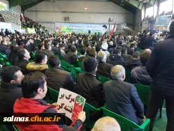 حضور اساتید، کارکنان مرکز امام خمینی(ره) سلماس در مراسم گرامیداشت نه دی ماه