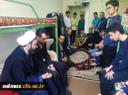 حضور حجت الاسلام والمسلمین دکتر بیگی مسئول نهاد رهبری دانشگاه فرهنگیان استان در سرای دانشجویی