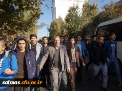 حضور کارکنان و دانشجویان دانشگاه فرهنگیان واحد امام خمینی(ره) سلماس در راهپیمایی یوم الله 13 آبان