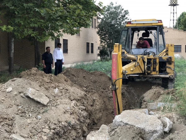 آغاز عملیات اجرایی اتصال مرکز آموزش عالی امام خمینی(ره) سلماس به شبکه فاضلاب شهری