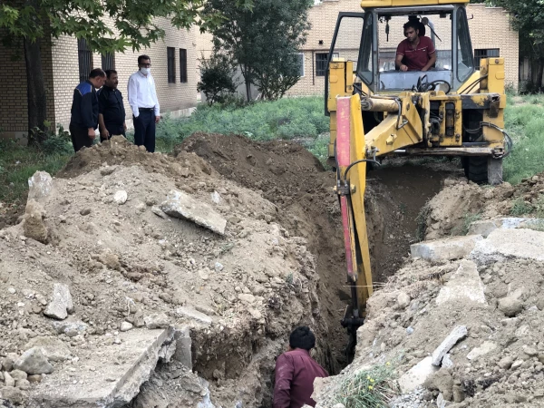 آغاز عملیات اجرایی اتصال مرکز آموزش عالی امام خمینی(ره) سلماس به شبکه فاضلاب شهری