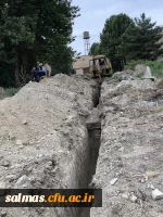 آغاز عملیات اجرایی اتصال مرکز آموزش عالی امام خمینی(ره) سلماس به شبکه فاضلاب شهری