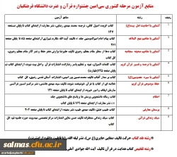 برگزاری مرحله کشوری سی امین جشنواره فرهنگی دانشجو معلمان دانشگاه فرهنگیان
